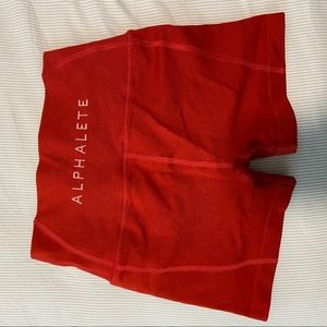 Alphalete REVIVAL RED shorts size Small!